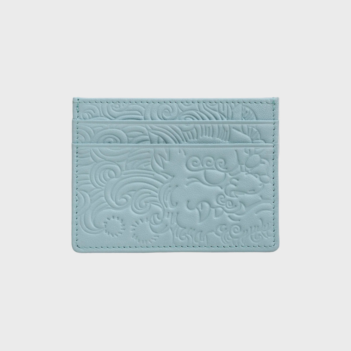 LEATHER CARDHOLDER BABY BLUE