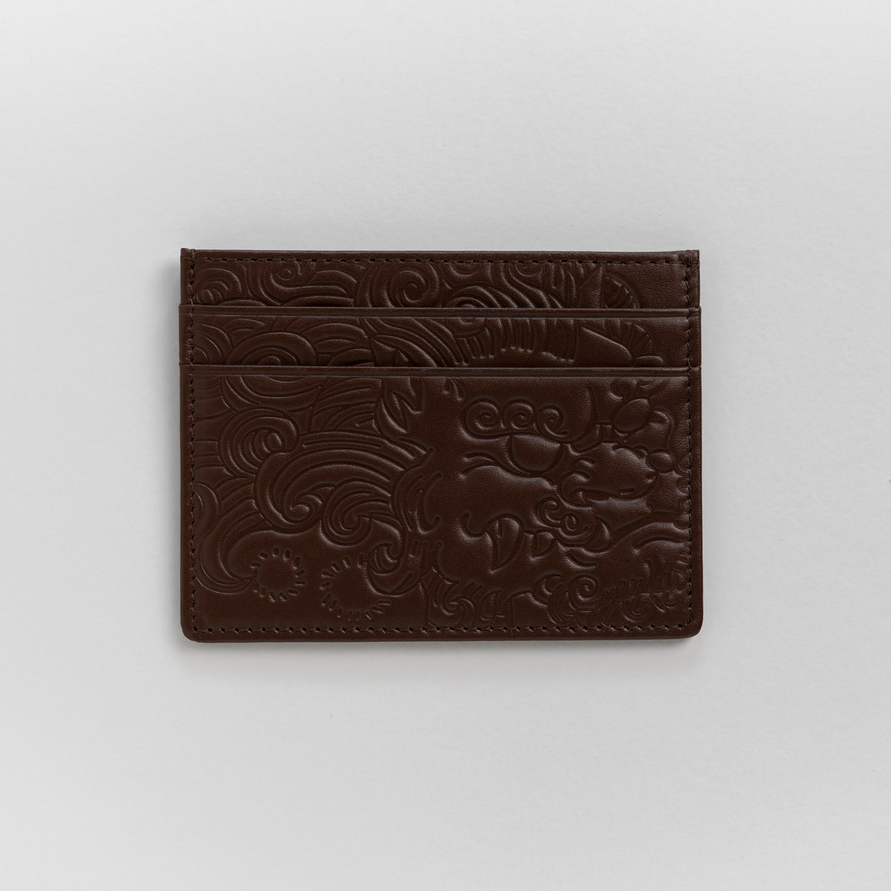 LEATHER CARDHOLDER BROWN