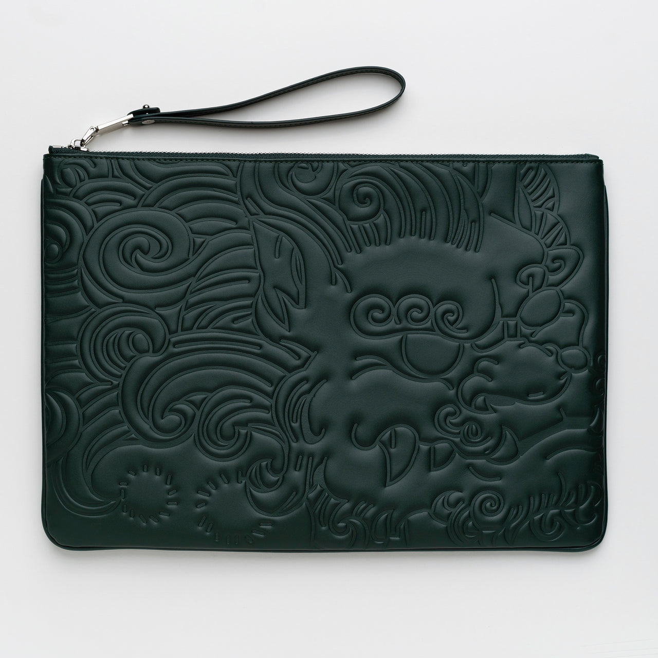 LEATHER POUCH GM GREEN