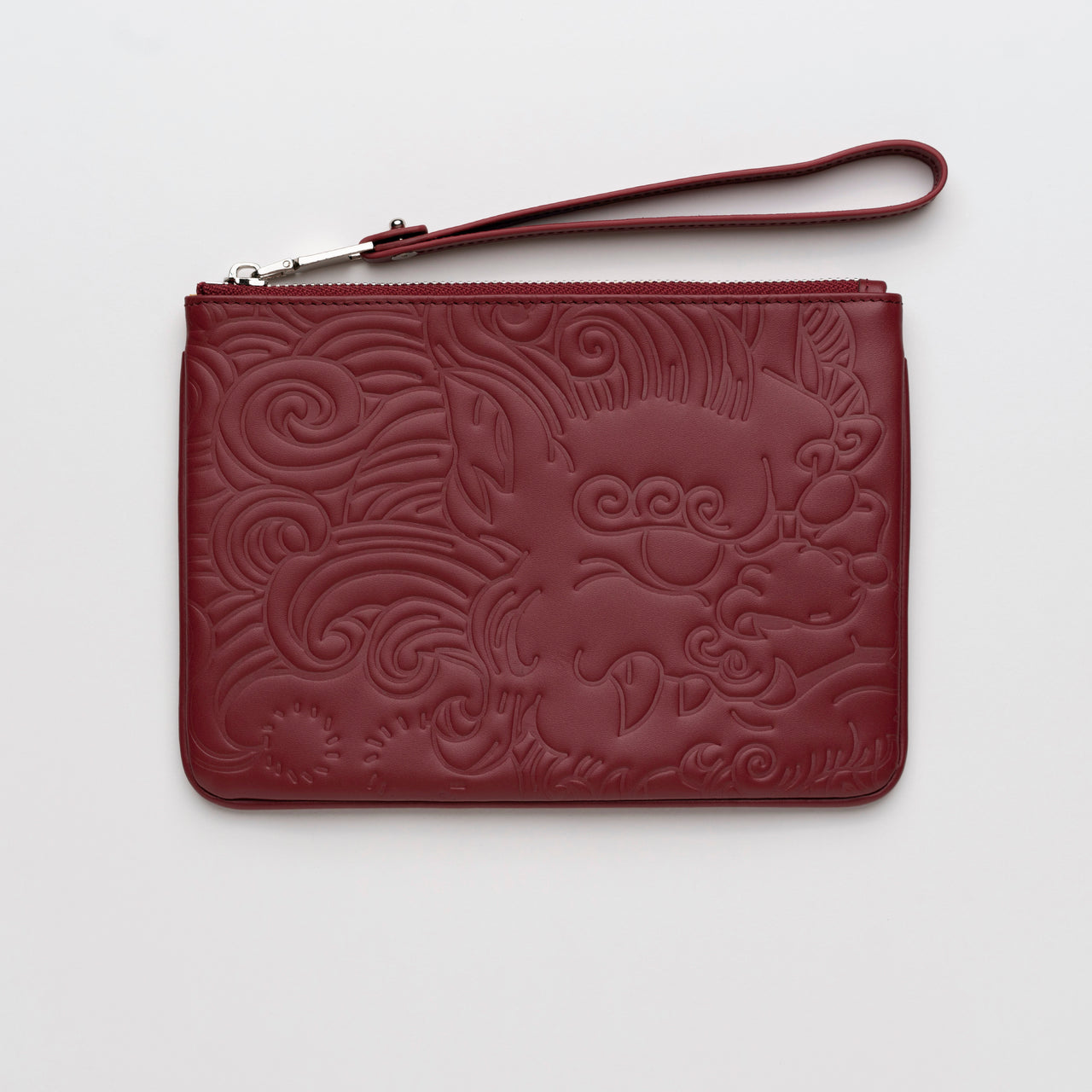 LEATHER POUCH PM BURGUNDY