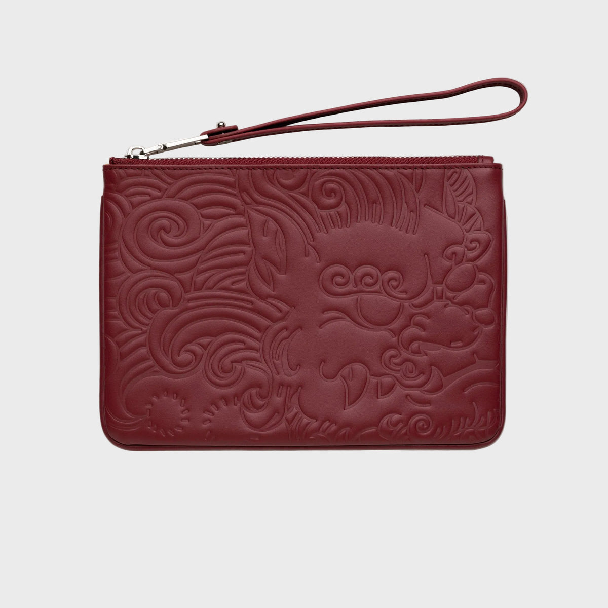 LEATHER POUCH PM BURGUNDY
