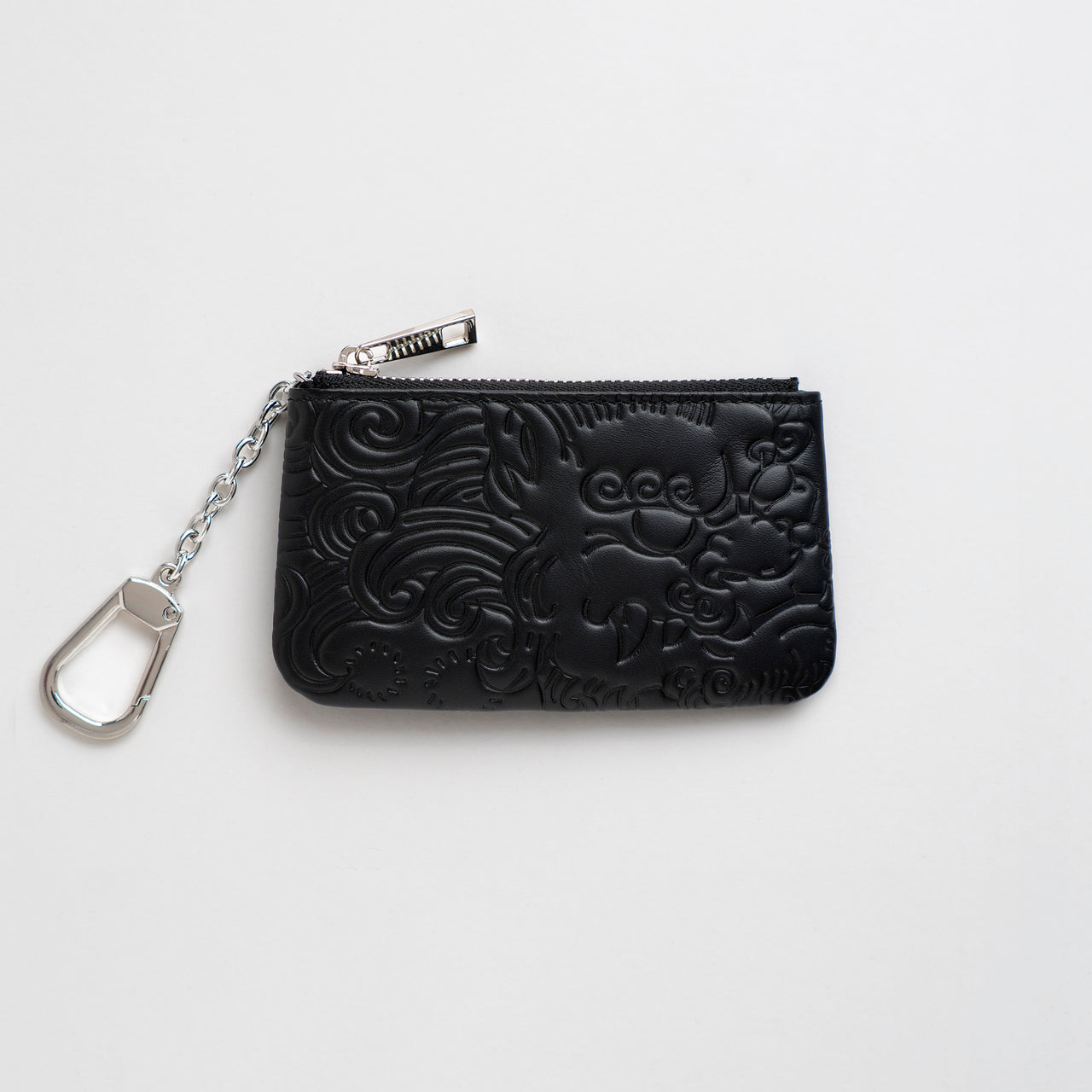 LEATHER KEY POUCH BLACK