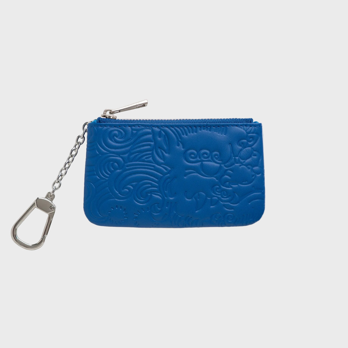 LEATHER KEY POUCH ROYAL BLUE