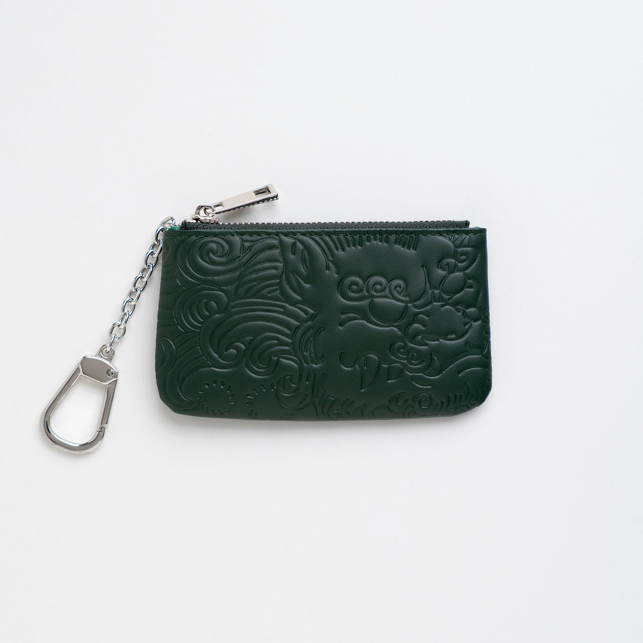 LEATHER KEY POUCH GREEN
