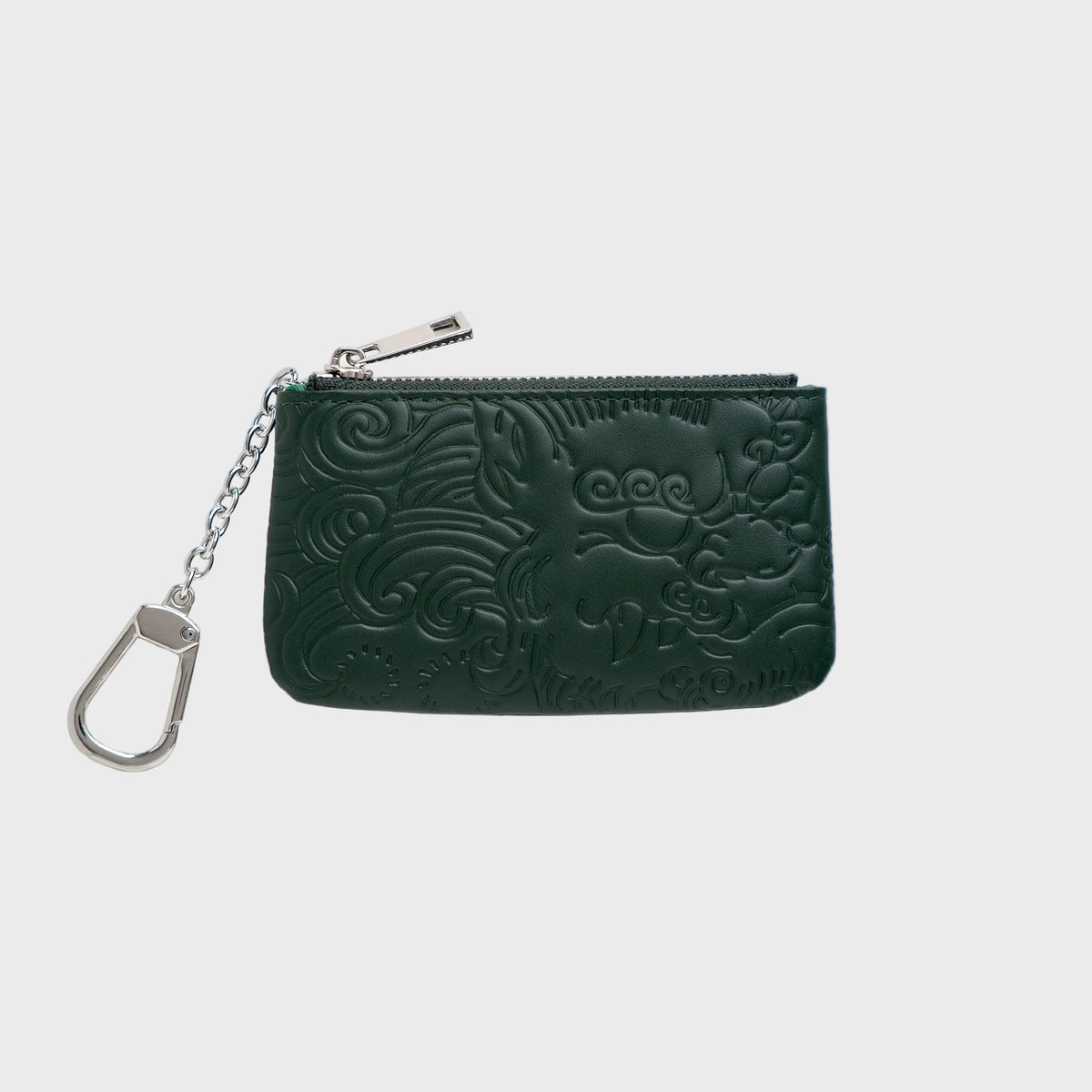 LEATHER KEY POUCH GREEN
