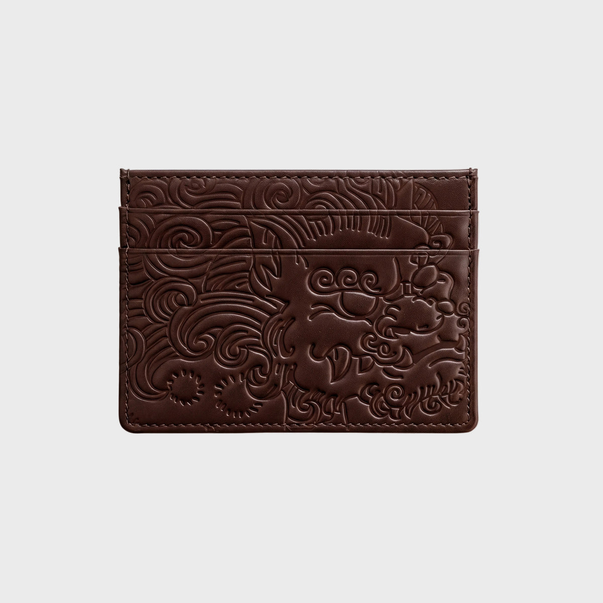 LEATHER CARDHOLDER BROWN