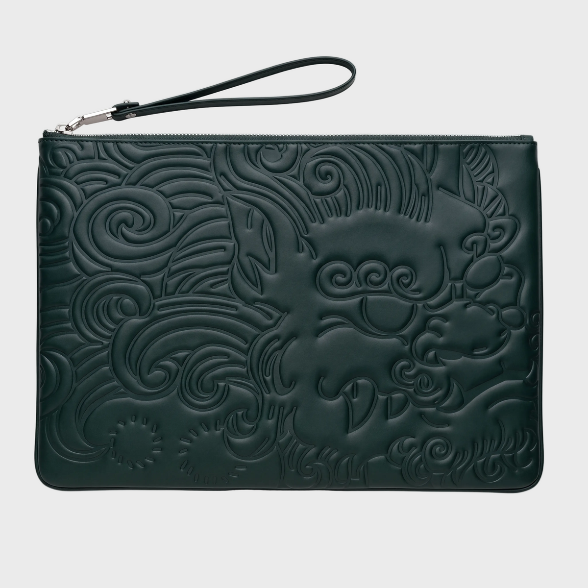 LEATHER POUCH GM GREEN