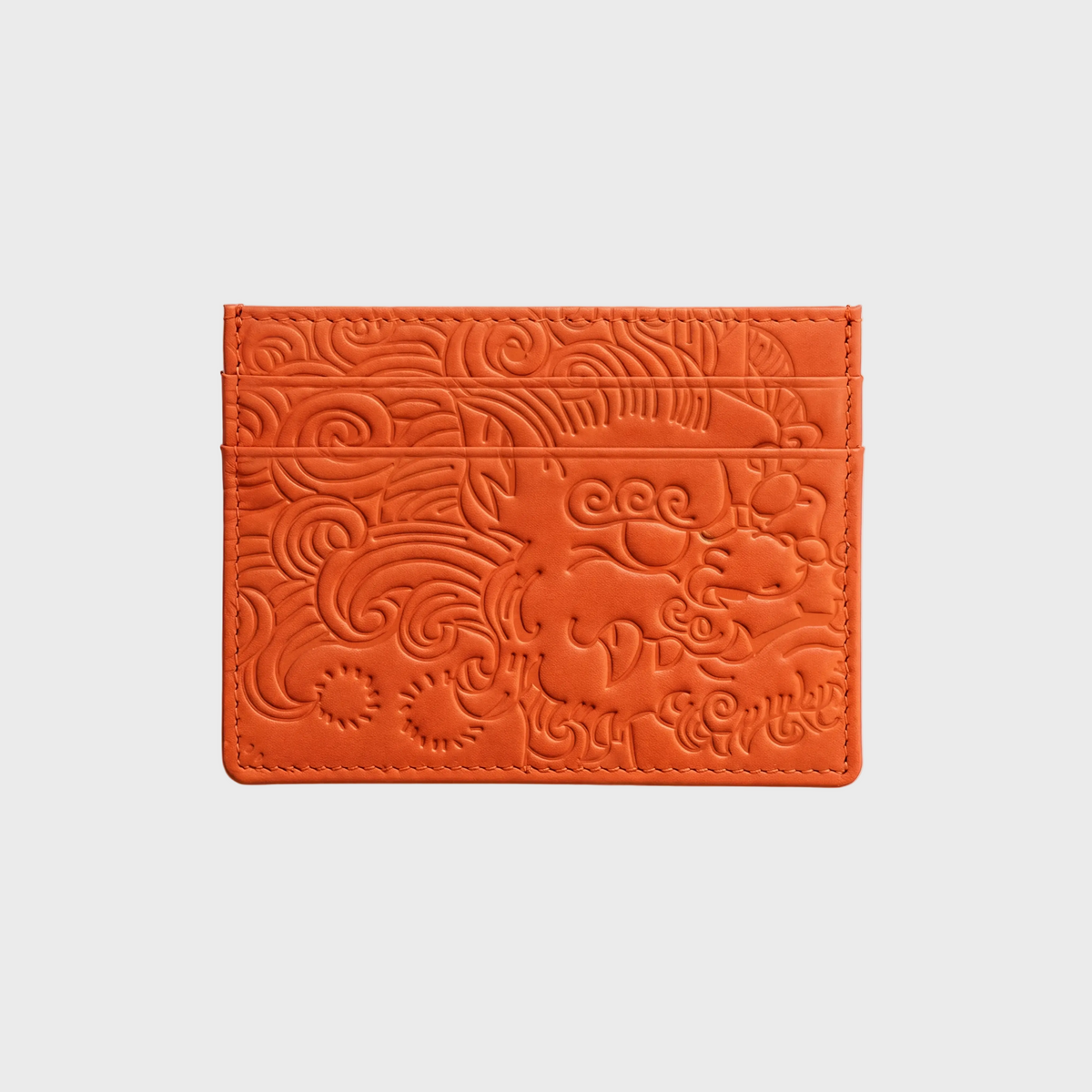 LEATHER CARDHOLDER ORANGE