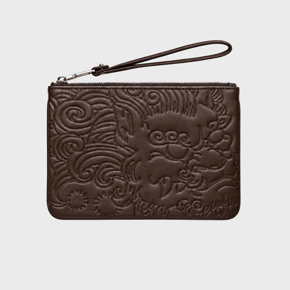 LEATHER POUCH PM BROWN