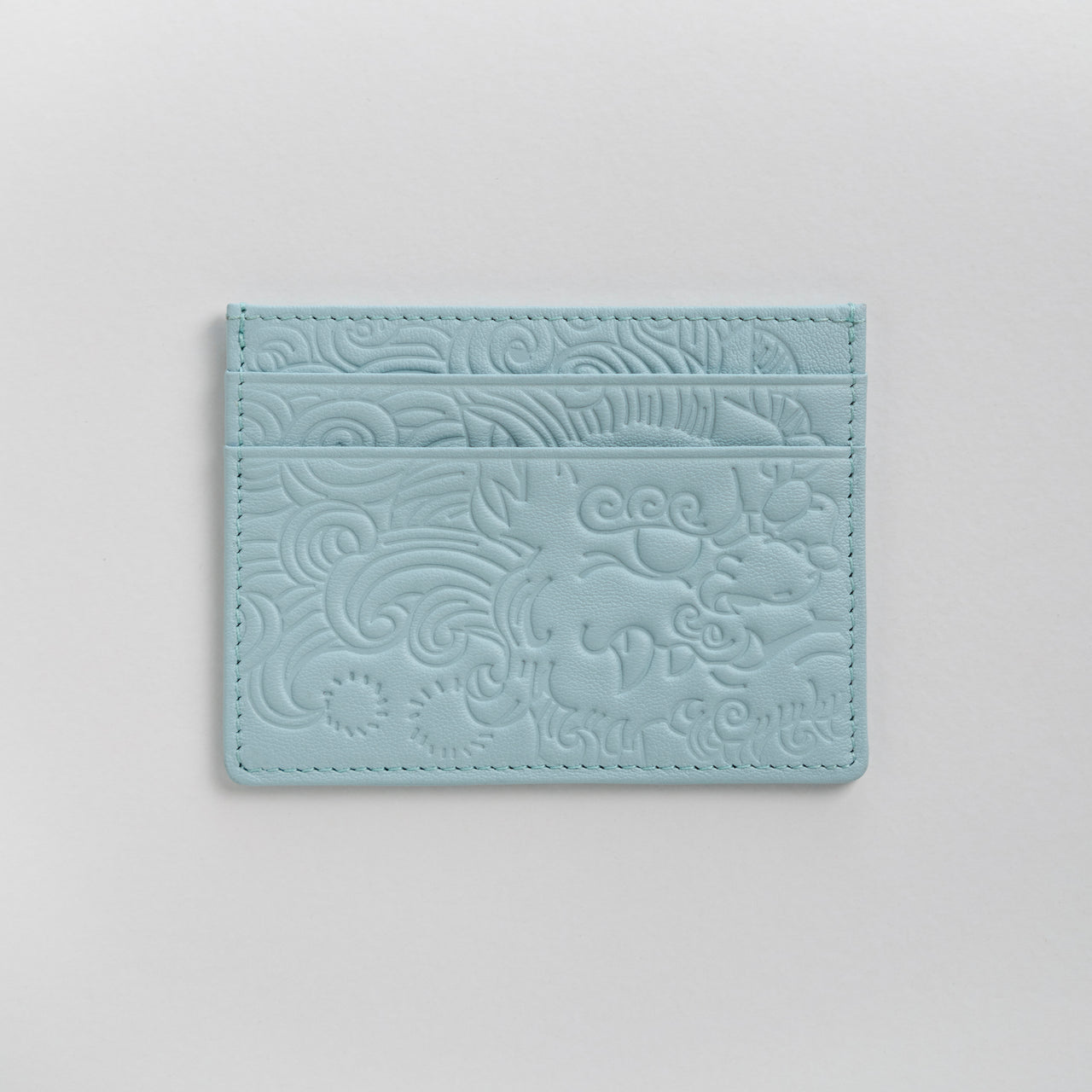 LEATHER CARDHOLDER BABY BLUE