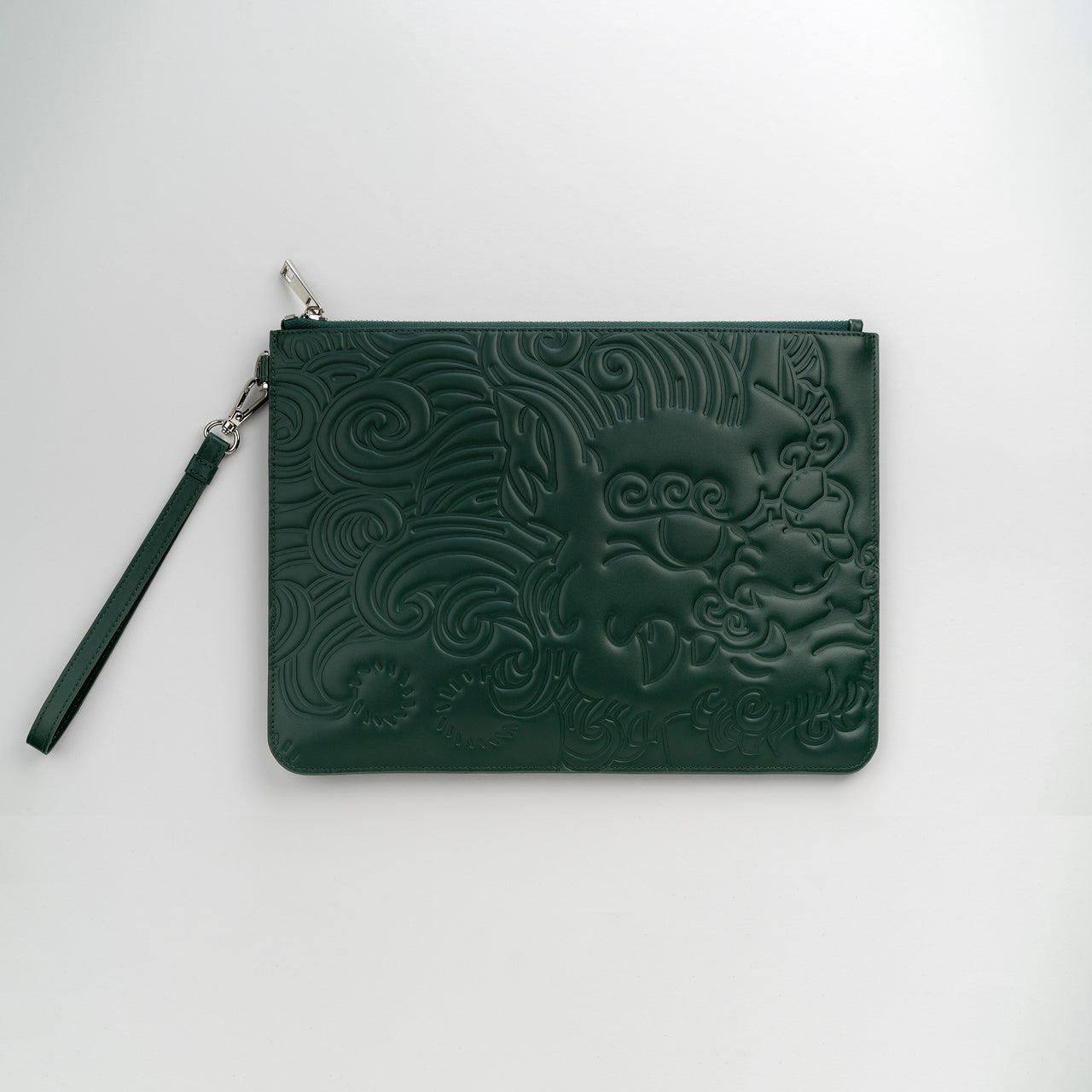 LEATHER POUCH GREEN