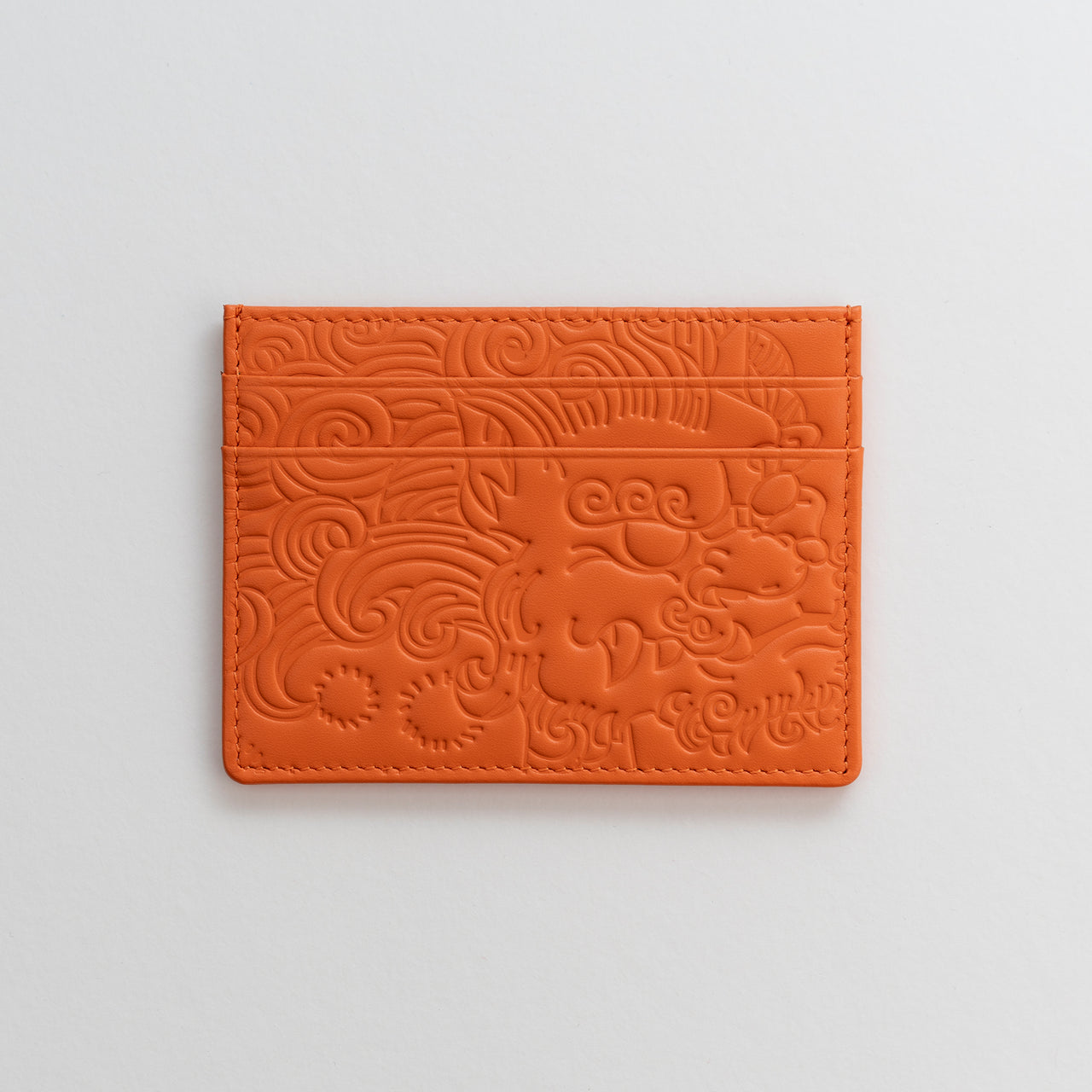 LEATHER CARDHOLDER ORANGE