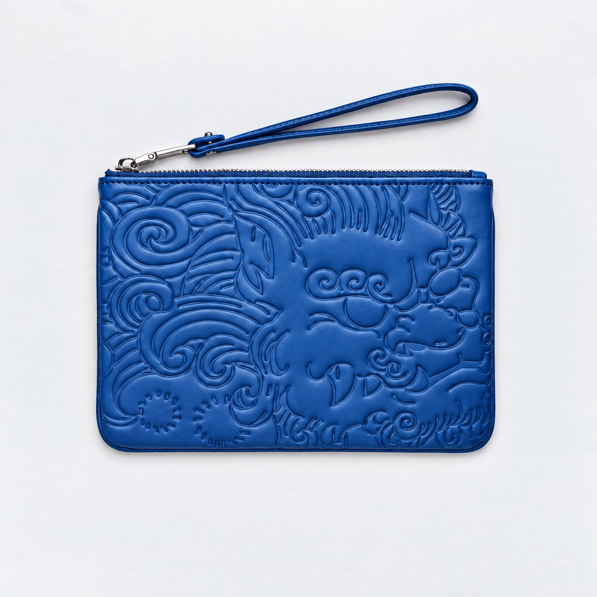LEATHER POUCH PM ROYAL BLUE
