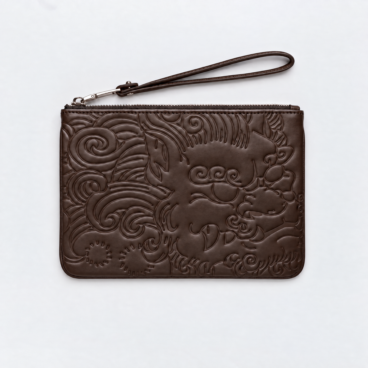 LEATHER POUCH PM BROWN